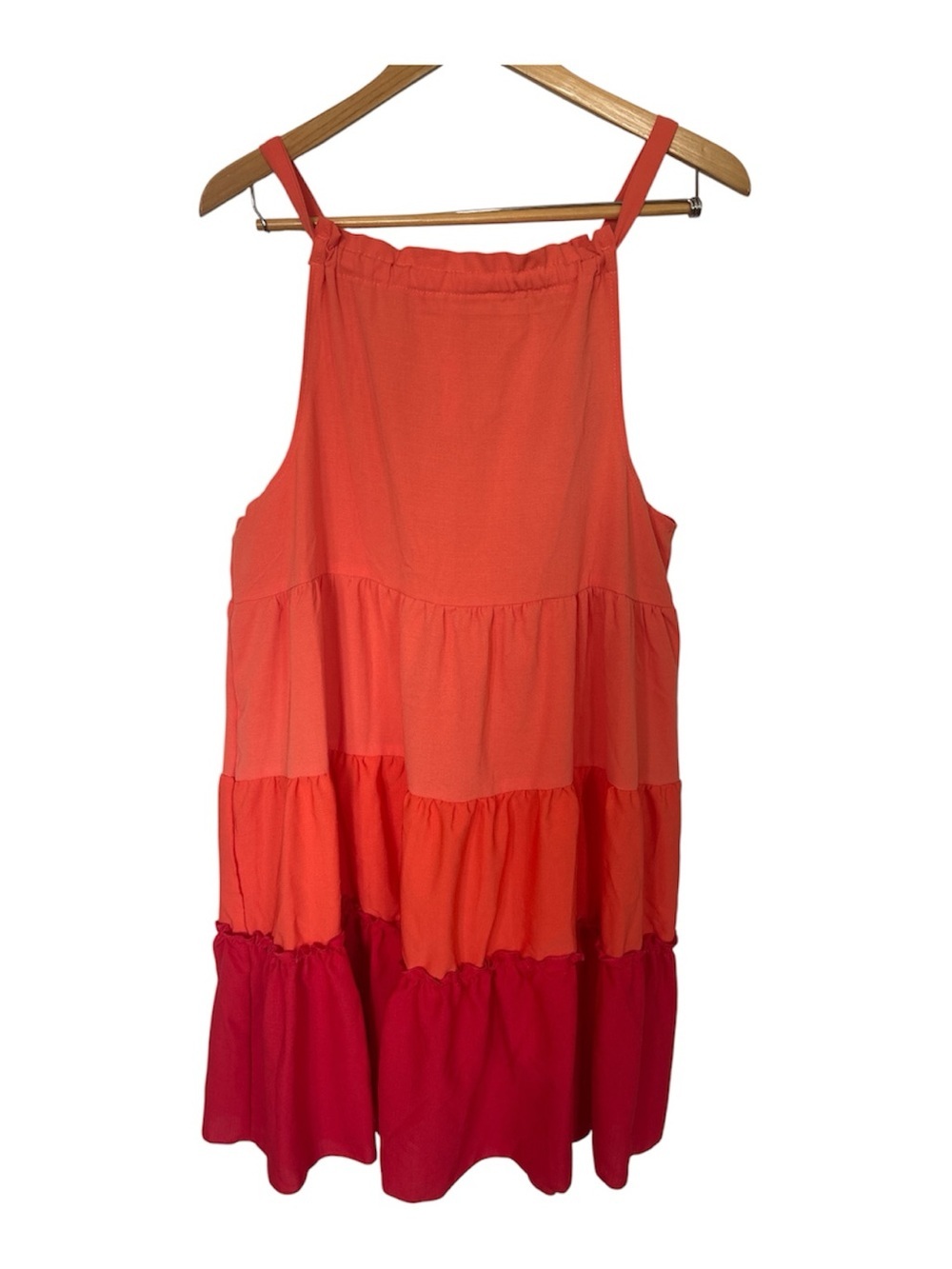 HYFVE Coral-Peach Sleeveless Summer Dress